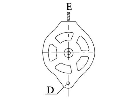 Côtes et dimensions de l'alternateur