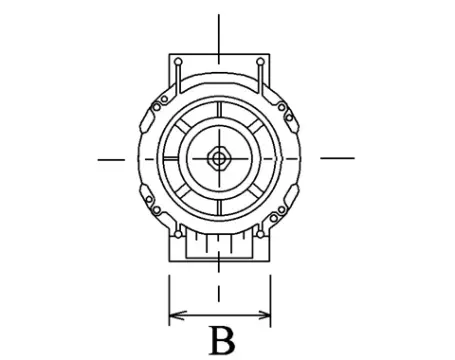 Côtes et dimensions de l'alternateur