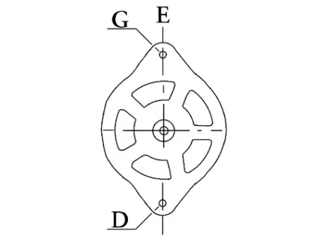 Côtes et dimensions de l'alternateur