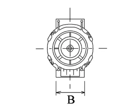 Côtes et dimensions de l'alternateur