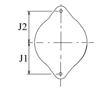 Côtes et dimensions de l'alternateur