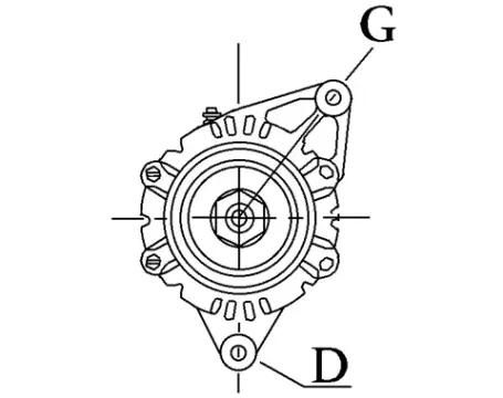 Côtes et dimensions de l'alternateur