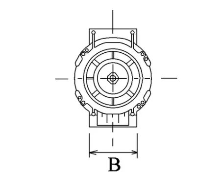 Côtes et dimensions de l'alternateur