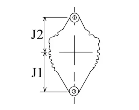 Côtes et dimensions de l'alternateur
