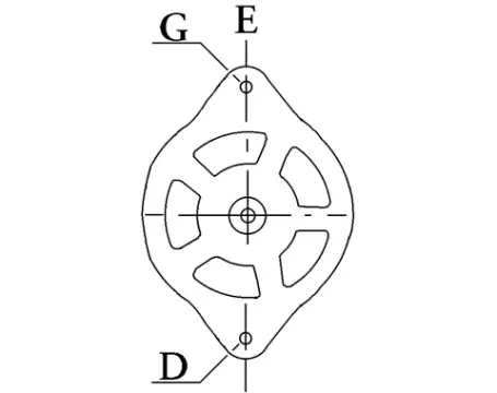 Côtes et dimensions de l'alternateur