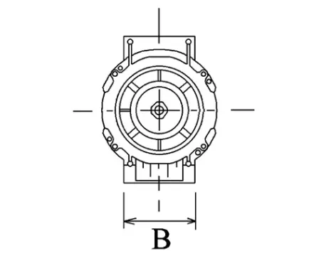 Côtes et dimensions de l'alternateur
