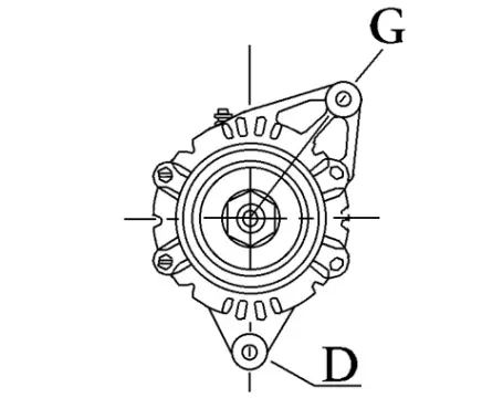 Côtes et dimensions de l'alternateur
