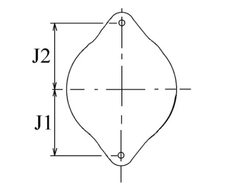 Côtes et dimensions de l'alternateur