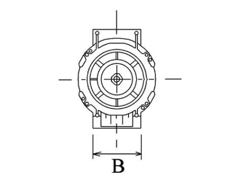 Côtes et dimensions de l'alternateur