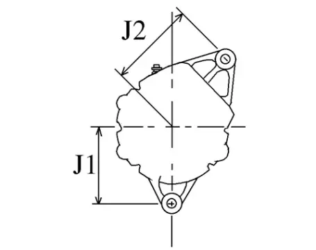 Côtes et dimensions de l'alternateur