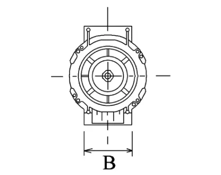 Côtes et dimensions de l'alternateur