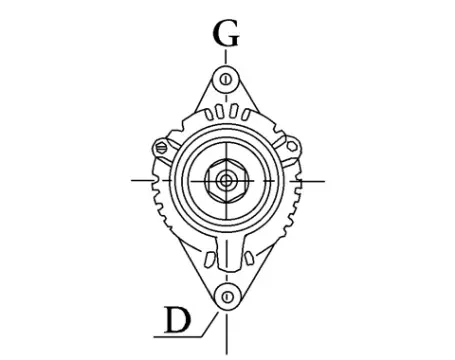 Côtes et dimensions de l'alternateur