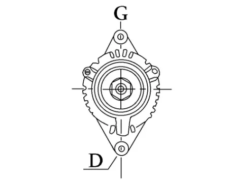 Côtes et dimensions de l'alternateur