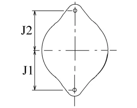Côtes et dimensions de l'alternateur