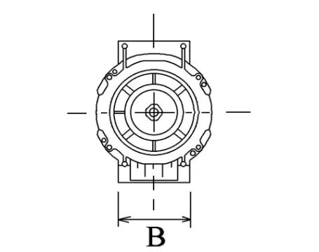 Côtes et dimensions de l'alternateur