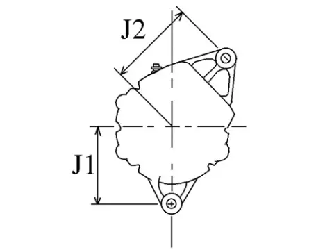 Côtes et dimensions de l'alternateur