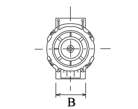Côtes et dimensions de l'alternateur