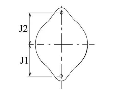 Côtes et dimensions de l'alternateur