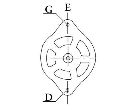 Côtes et dimensions de l'alternateur