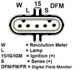Connecteur Alternateur pour Kuhner 301666RI