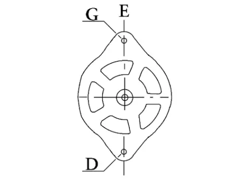 Côtes et dimensions de l'alternateur
