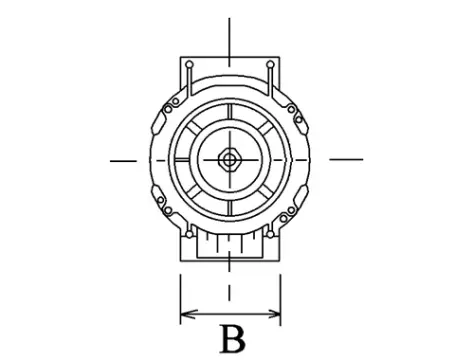 Côtes et dimensions de l'alternateur