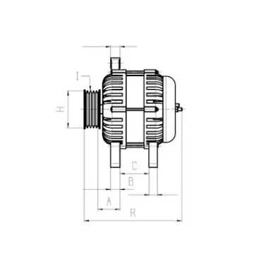 schema dimension alternateur HONDA 31100RSXG01