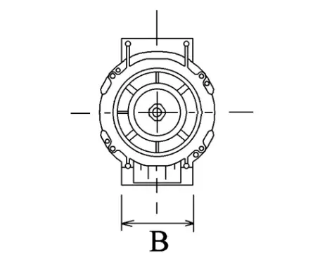 Côtes et dimensions de l'alternateur