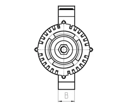 Côtes et dimensions de l'alternateur