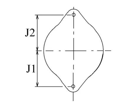 Côtes et dimensions de l'alternateur