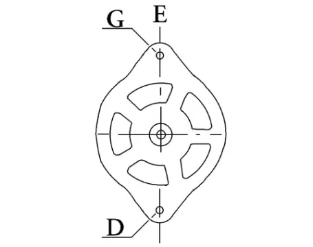 Côtes et dimensions de l'alternateur
