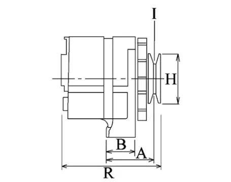 Côtes et dimensions de l'alternateur