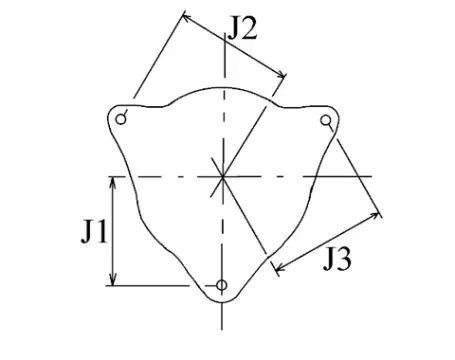 Côtes et dimensions de l'alternateur