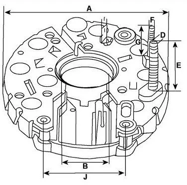 Pont diode alternateur BOSCH 1386681