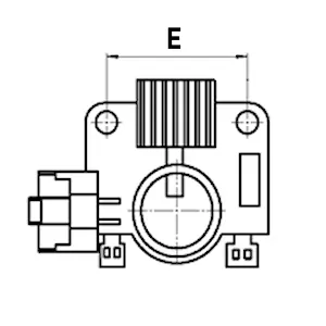 Côtes et dimensions du régulateur d'alternateur