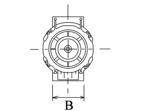 Côtes et dimensions de l'alternateur