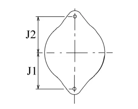 Côtes et dimensions de l'alternateur