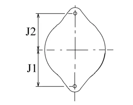 Côtes et dimensions de l'alternateur