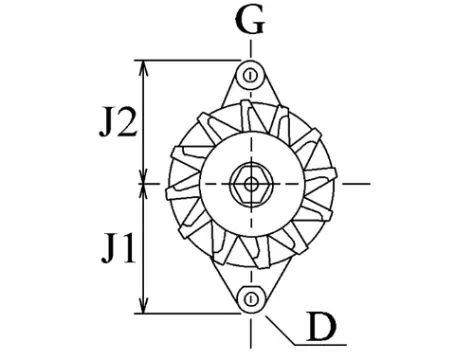 Côtes et dimensions de l'alternateur
