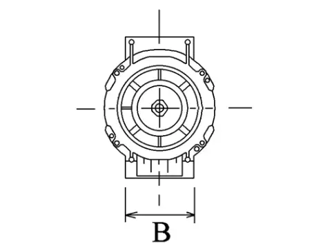 Côtes et dimensions de l'alternateur