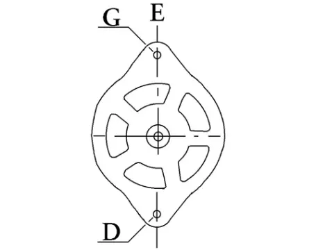 Côtes et dimensions de l'alternateur