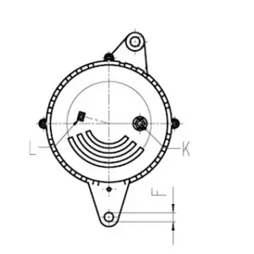 schema dimension alternateur DENSO 1042103180