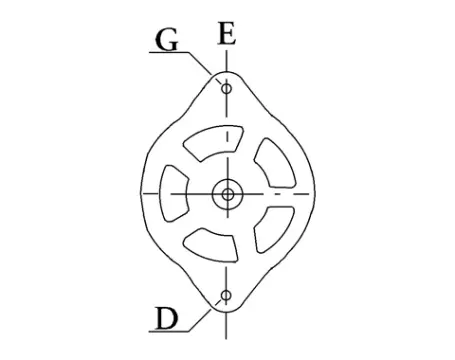 Côtes et dimensions de l'alternateur