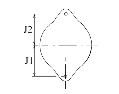 Côtes et dimensions de l'alternateur