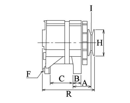 Côtes et dimensions de l'alternateur
