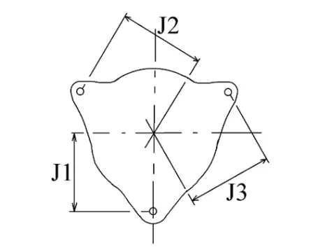 Côtes et dimensions de l'alternateur