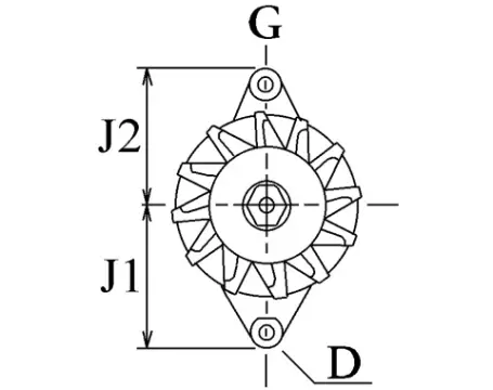 Côtes et dimensions de l'alternateur