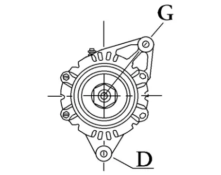 Côtes et dimensions de l'alternateur