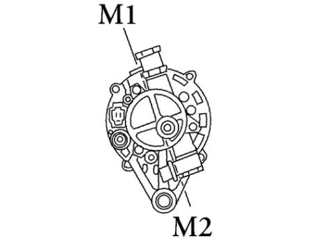Côtes et dimensions de l'alternateur