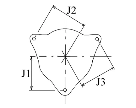 Côtes et dimensions de l'alternateur